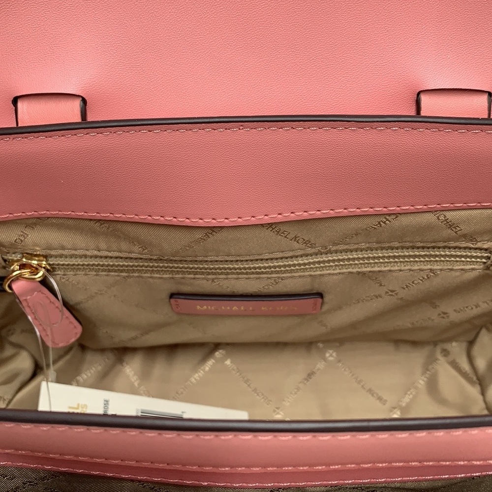 MICHAEL KORS
Manhattan Medium Leather and Logo Satchel PRIMROSE/ BROWN SIGNATURE - Picture 14 of 15